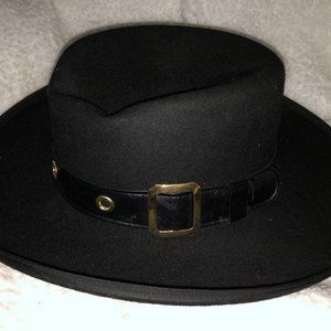 Knotts Berry Farm Ghost Town Vintage Eddy Bros Black Wool Cowboy Hat Size 7